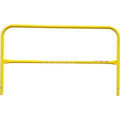 Heavy-Duty Guard Rail: Yellow, Painted, Steel 5″ Long, 42″ High, 2 Rails