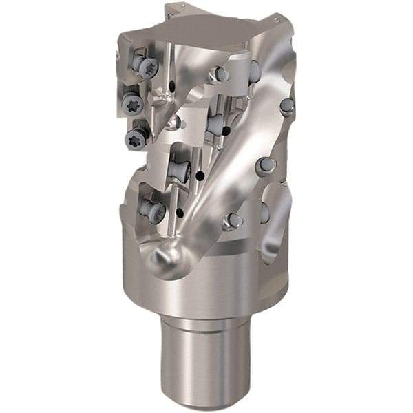 Seco - 1-1/2" Cut Diam, 44mm Max Depth of Cut, 20mm Shank Diam, 55mm OAL, Indexable Square Shoulder Slot Milling End Mill - XO.X12.. Inserts, M20 Modular Connection, 90° Lead Angle, Through Coolant, Series 217.69-12-Helical - Eagle Tool & Supply