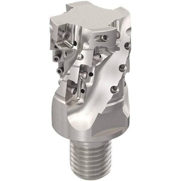 Seco - 40mm Cut Diam, 44mm Max Depth of Cut, 20mm Shank Diam, 61mm OAL, Indexable Square Shoulder Slot Milling End Mill - XO.X12.. Inserts, M20 Modular Connection, 90° Lead Angle, Through Coolant, Series 217.69-12-Helical - Eagle Tool & Supply