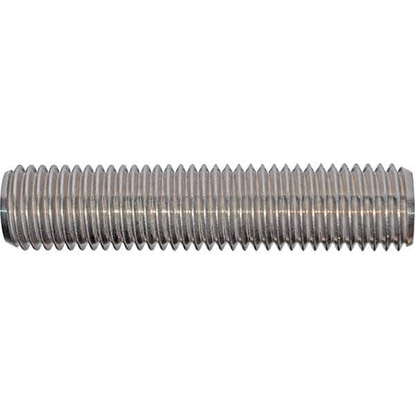 Value Collection - 7/8-9 7" OAL Fully Threaded Stud - Stainless Steel, Plain Finish, 7" Equal Thread Length, 7" Short Thread Length - Eagle Tool & Supply