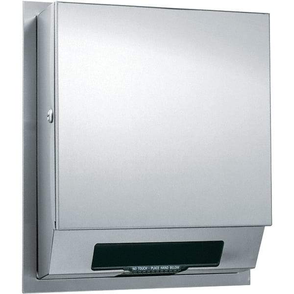 ASI-American Specialties, Inc. - Hands Free, Stainless Steel Paper Towel Dispenser - 1 Roll 8", Silver - Eagle Tool & Supply