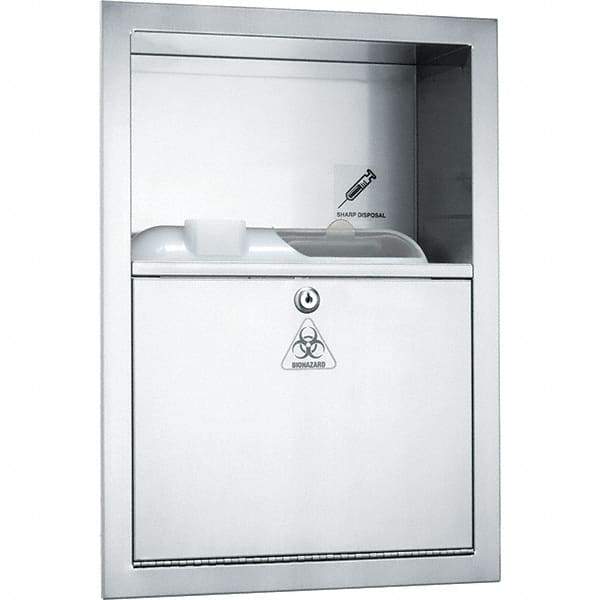 ASI-American Specialties, Inc. - Sharps Container Cabinets : Recessed Color: Silver - Eagle Tool & Supply