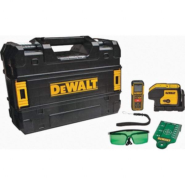 DeWALT - Level Kits Level Kit Type: 3 Spot Laser & Laser Distance Measurer Kit Maximum Measuring Range (Feet): 100 - Eagle Tool & Supply