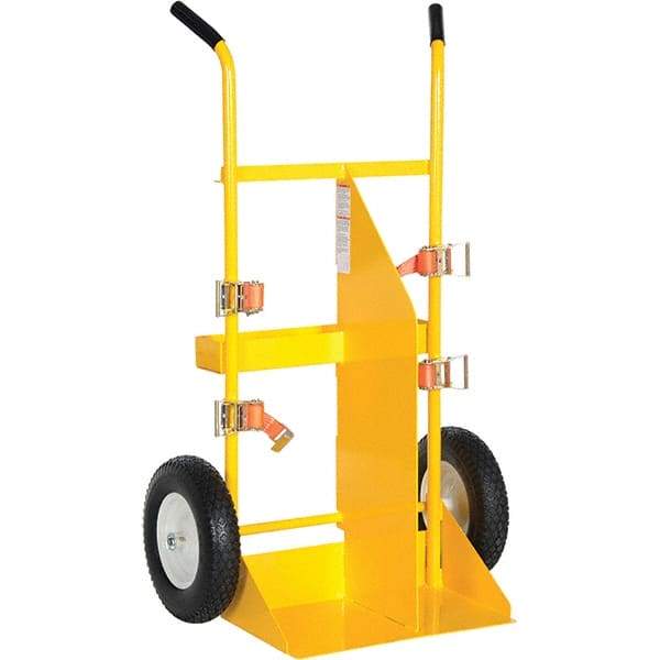 Vestil - 500 Lb Capacity 57-11/16" OAH Torch Cart - Dual Grip Handle, Steel, Pneumatic Wheels - Eagle Tool & Supply