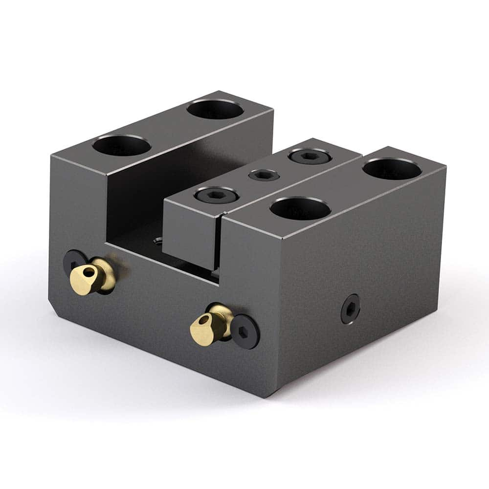 Global CNC Industries - Turret & VDI Tool Holders; Type: Hwacheon OD Facing Block ; Clamping System: 80mm X 50mm ; Tool Axis: OD ; Through Coolant: No ; Outside Diameter (Decimal Inch): 1.0000 ; Additional Information: 4 Mounting Holes - Exact Industrial Supply