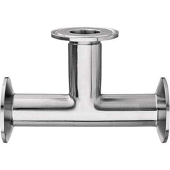 Value Collection - Sanitary Stainless Steel Pipe Fittings Type: Tee Style: Quick-Clamp - Eagle Tool & Supply