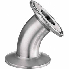 Value Collection - Sanitary Stainless Steel Pipe Fittings Type: 45 Elbow Style: Quick-Clamp - Eagle Tool & Supply