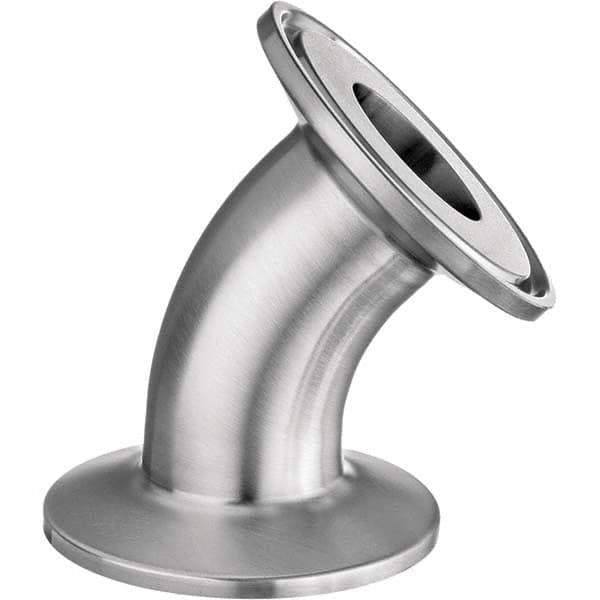 Value Collection - Sanitary Stainless Steel Pipe Fittings Type: 45 Elbow Style: Quick-Clamp - Eagle Tool & Supply