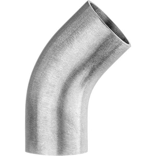 Value Collection - Sanitary Stainless Steel Pipe Fittings Type: 45 Elbow Style: Butt Weld - Eagle Tool & Supply