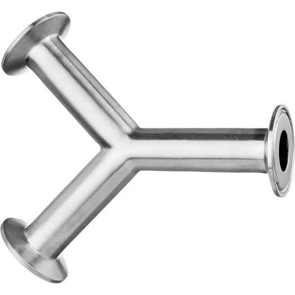 Value Collection - Sanitary Stainless Steel Pipe Fittings Type: Wye Style: Quick-Clamp - Eagle Tool & Supply