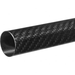 USA Sealing - 3/4" ID x 7/8" OD, 12" Long, Black Carbon Fiber (Twill Weave) Round Tube - Eagle Tool & Supply