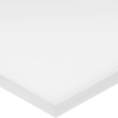 Plastic Bar: Polytetrafluoroethylene, 1″ Thick, White