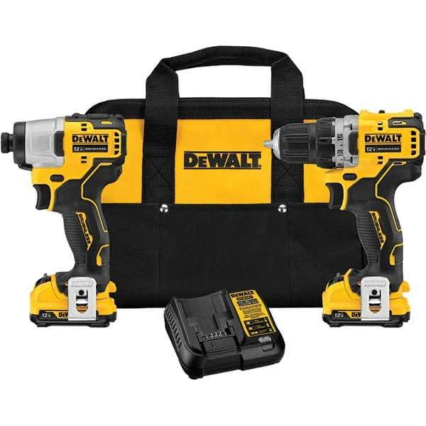 DeWALT - Cordless Tool Combination Kits Voltage: 12 Tools: Brushless Cordless Drill; Impact Driver - Eagle Tool & Supply