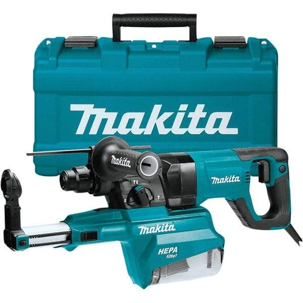 Makita - 120 Volt 1" SDS Plus Chuck Electric Rotary Hammer - 0 to 4,500 BPM, 0 to 1,100 RPM, Reversible - Eagle Tool & Supply