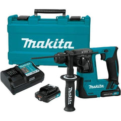 Makita - 12 Volt 9/16" Keyless Chuck Cordless Hammer Drill - 0 to 4,900 BPM, 0 to 850 RPM, Reversible - Eagle Tool & Supply