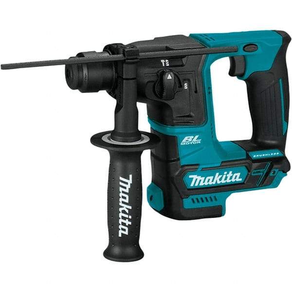 Makita - 12 Volt 5/8" Keyless Chuck Cordless Rotary Hammer - 0 to 4,800 BPM, 0 to 680 RPM, Reversible - Eagle Tool & Supply