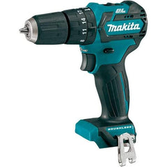 Makita - 12 Volt 3/8" Keyless Chuck Cordless Hammer Drill - 0 to 22,500 BPM, 0 to 1,500 RPM, Reversible - Eagle Tool & Supply