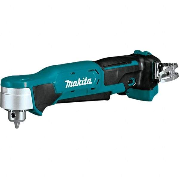 Makita - 12 Volt 3/8" Chuck Right Angle Handle Cordless Drill - 0-1100 RPM, Keyless Chuck, Reversible, Lithium-Ion Batteries Not Included - Eagle Tool & Supply