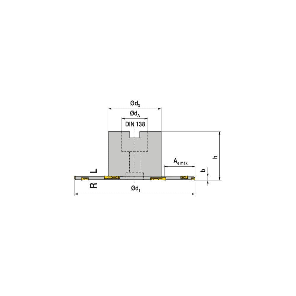 Indexable Slotting Cutter: 4 mm Cutting Width, 160 mm Cutter Dia, Shell Mount Connection, 55 mm Depth of Cut, 27 mm Hole, Right Hand Cut Screw, Uses 16 TX Inserts, 8 Teeth, Staggered, Positive, Steel, Black Oxide Finish