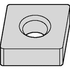 CNMA 432 A|None WK05CT, 1/32″ Corner Radius, 3/16″ Thick, 1/2″ Inscribed Circle, TiN, Turning Indexable Insert - Eagle Tool & Supply