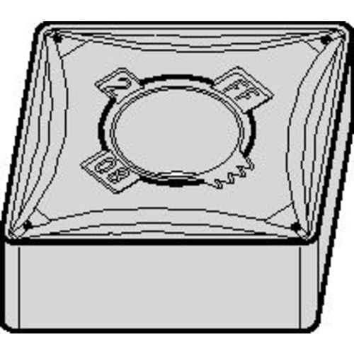 CNMG 431 Double-sided|G WK20CT, 1/64″ Corner Radius, 3/16″ Thick, 1/2″ Inscribed Circle, TiN, Turning Indexable Insert - Eagle Tool & Supply