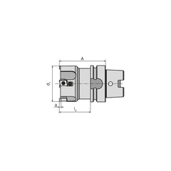 Indexable Square-Shoulder End Mill:  MHPC.50.R.0412H63A80,  Taper Shank Uses  4,  Normal Pressure,  60.20 mm OAL