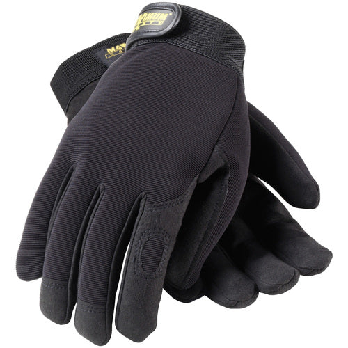 120-MX2805/XL Mechanics Gloves - Professional Mechanic's Gloves - Black - Exact Industrial Supply