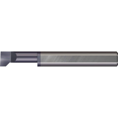 Micro 100 - Thread Relief Tools; Material: Solid Carbide ; Cutting Diameter (Inch): 1/4 ; Flat Width (Decimal Inch): 0.0940 ; Cutting Depth (Inch): 1 ; Projection (Decimal Inch): 0.0500 ; Shank Diameter (Inch): 1/4 - Exact Industrial Supply