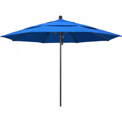 California Umbrella - Patio Umbrellas; Umbrella Diameter (Inch): 132 ; Height (Feet): 8.916 ; Fabric Color: Red ; Base Included: No ; Frame Material: Aluminum ; Frame Color: Bronze - Exact Industrial Supply