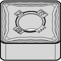 SNMG 431 Double-sided|G WP15CT, 1/64″ Corner Radius, 3/16″ Thick, 1/2″ Inscribed Circle, TiN, Square, Turning Indexable Insert - Eagle Tool & Supply
