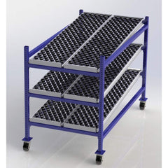 UNEX Manufacturing - Steel Shelving Type: Mobile Gravity Rack Starter or Add-On: Starter Unit - Eagle Tool & Supply