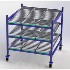 UNEX Manufacturing - Steel Shelving Type: Mobile Gravity Rack Starter or Add-On: Starter Unit - Eagle Tool & Supply