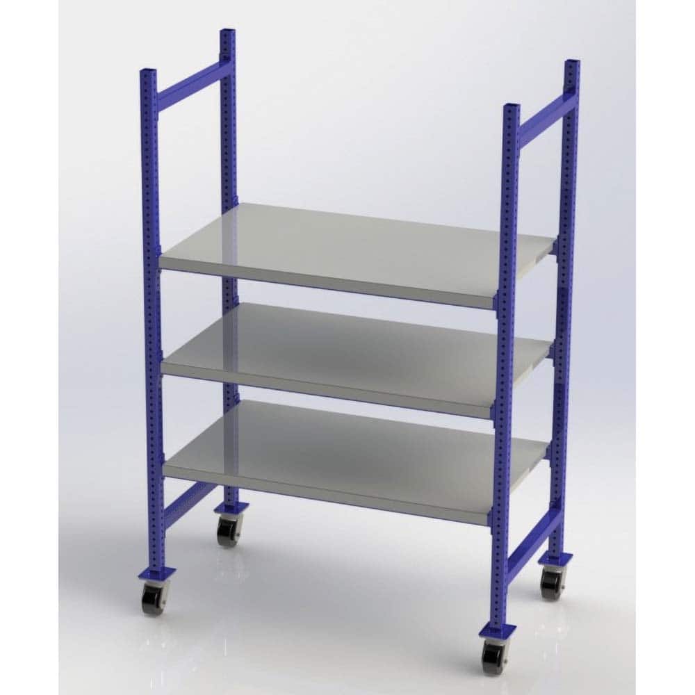 UNEX Manufacturing - Steel Shelving Type: Mobile Pick Tray Rack Starter or Add-On: Starter Unit - Eagle Tool & Supply