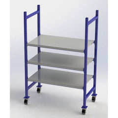 UNEX Manufacturing - Steel Shelving Type: Mobile Pick Tray Rack Starter or Add-On: Starter Unit - Eagle Tool & Supply