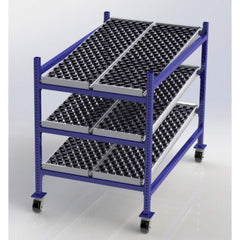 UNEX Manufacturing - Steel Shelving Type: Mobile Gravity Rack Starter or Add-On: Starter Unit - Eagle Tool & Supply