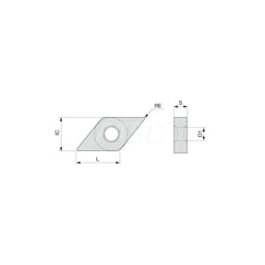 Turning Insert:  DNMG433SM AH630,  Solid Carbide TiAlN Finish,  Neutral,  1/2″ Inscribed Circle,  0.0470″ Corner Radius,  55.0 &deg N/A Diamond,  Series  DNMG