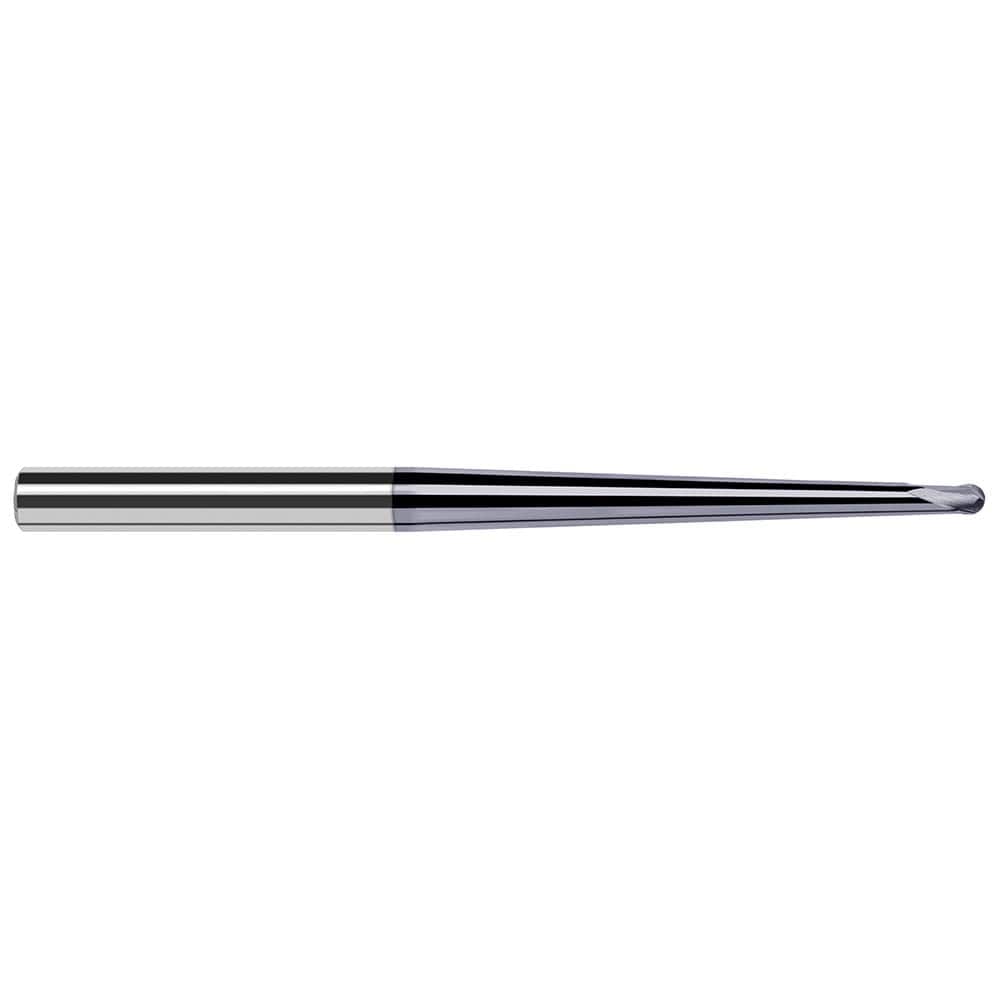 Harvey Tool - Ball End Mills; Mill Diameter (mm): 0.80 ; Mill Diameter (Inch): 1/32 ; Mill Diameter (Decimal Inch): 0.0310 ; Number of Flutes: 2 ; Length of Cut (Decimal Inch): 0.0250 ; Material: Solid Carbide - Exact Industrial Supply