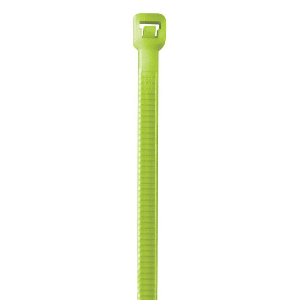 Polybag Tape & Ties; Type: Cable Ties; Overall Length (Inch): 8; Width (Inch): 0.14; Color: Fluorescent Green