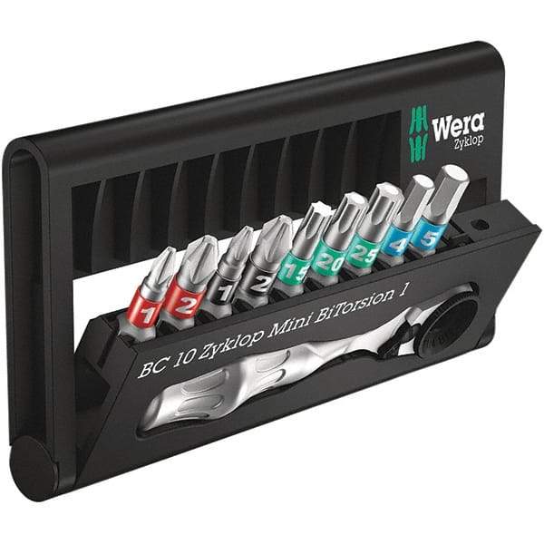 Wera - Screwdriver Bit Sets Type: Insert Bit Set Drive Size: 1/4 (Inch) - Eagle Tool & Supply