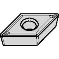DCMT 432 Single-sided|T TN20P, 1/32″ Corner Radius, 3/16″ Thick, 1/2″ Inscribed Circle, TiN, Turning Indexable Insert - Eagle Tool & Supply