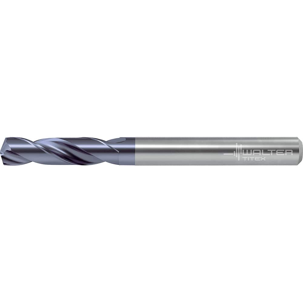 Screw Machine Length Drill Bit: 0.0787″ Dia, 140 °, Solid Carbide Coated, Right Hand Cut, Straight-Cylindrical Shank, Series DC150-03-A0