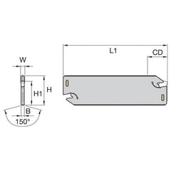 12251343000 W TOOLHOLDER - Exact Industrial Supply