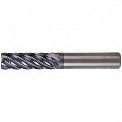 Kennametal - 3/8" Diam 6 Flute Solid Carbide 0.03" Corner Radius End Mill - Eagle Tool & Supply