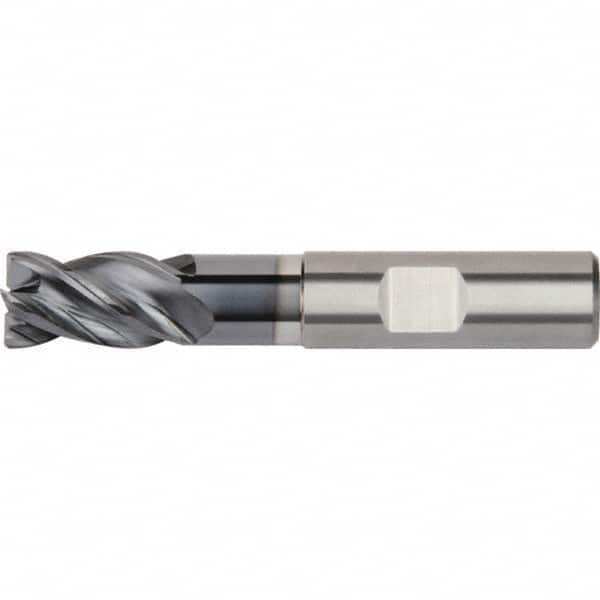 Kennametal - 4mm Diam 4 Flute Solid Carbide 0.5mm Corner Radius End Mill - Eagle Tool & Supply