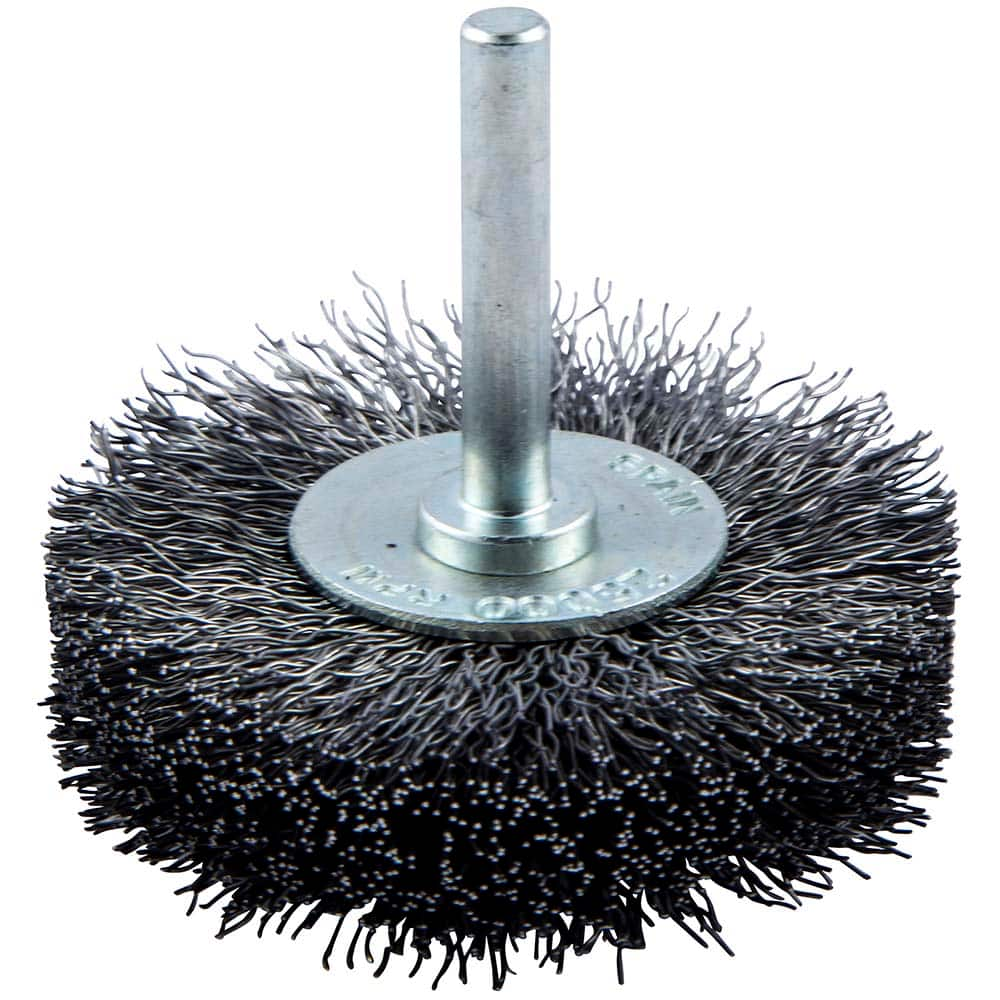 Norton - 2-1/2" OD, Crimped Carbon Wheel Brush - Eagle Tool & Supply