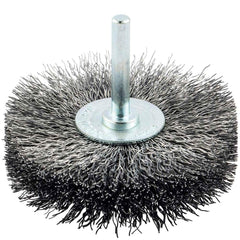 Norton - 3" OD, Crimped Carbon Wheel Brush - Eagle Tool & Supply