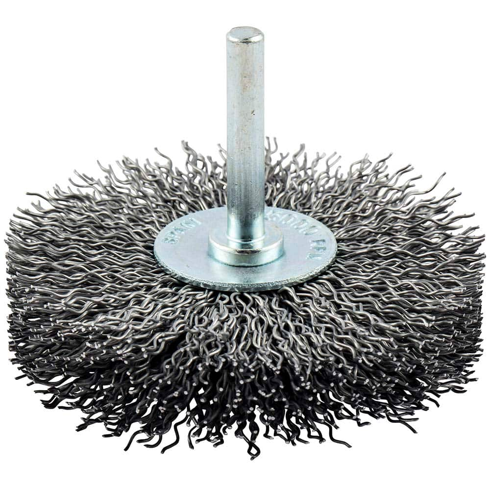 Norton - 3" OD, Crimped Carbon Wheel Brush - Eagle Tool & Supply