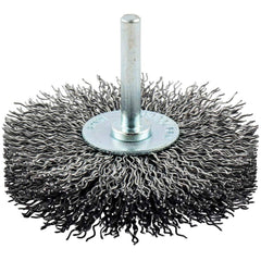 Norton - 3" OD, Crimped Carbon Wheel Brush - Eagle Tool & Supply