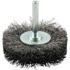 Norton - 2-1/2" OD, Crimped Carbon Wheel Brush - Eagle Tool & Supply