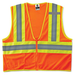 8229Z S/M Orange Econ 2-Tone Vest Type R Class 2 - Eagle Tool & Supply